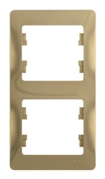 Рамка GLOSSA GSL000406 2поста вертикальная, титан