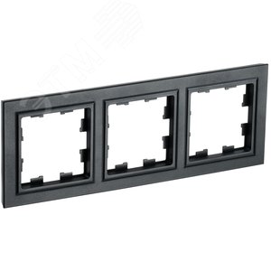 Рамка IEK BRITE 3 поста черный