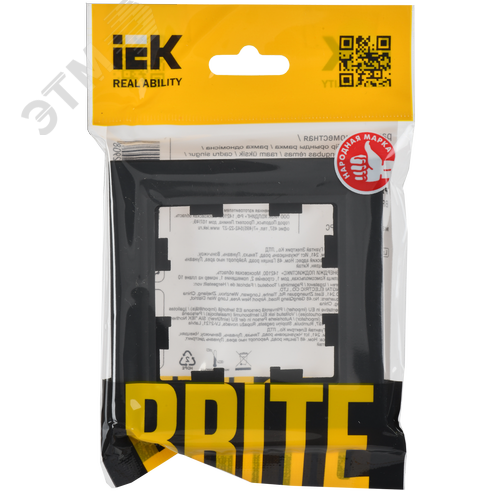 Рамка IEK BRITE 1пост графит