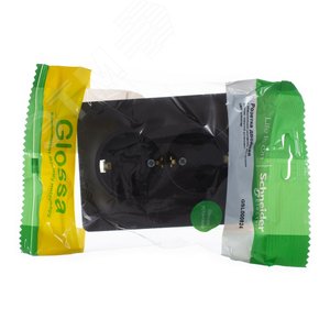Розетка GLOSSA GSL000824 2ая c/заз. шоколад