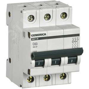 63А 3П C ВА47-29 GENERICA  4.5кА