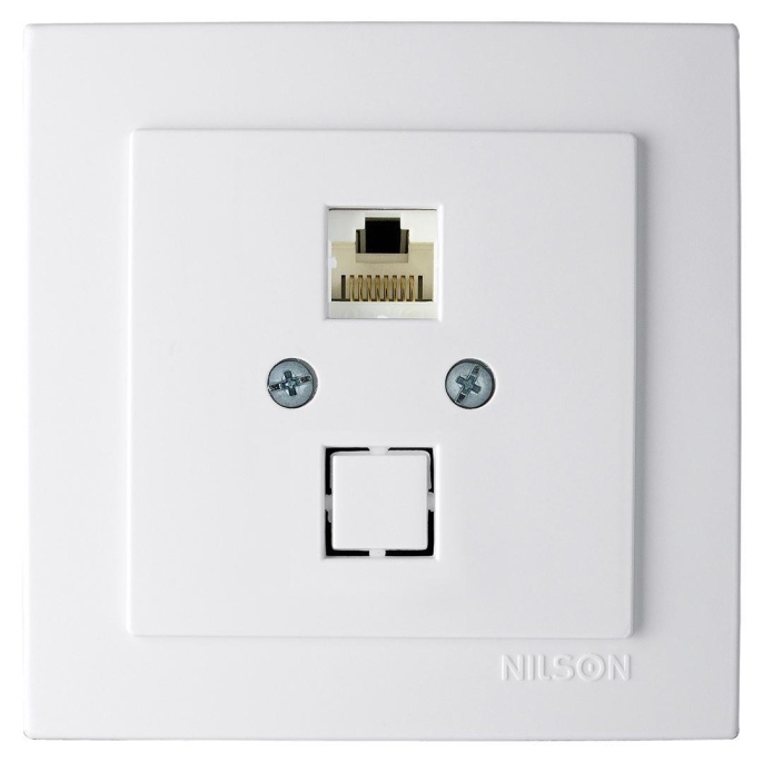 Розетка NILSON 24111044 СУ компьютерная 1мест. белая