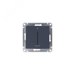 Выключатель AtlasDesign ATN000753 2кл с подсв., грифель, механизм