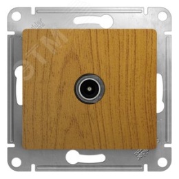 Розетка GLOSSA GSL000591 TV, механизм, дуб