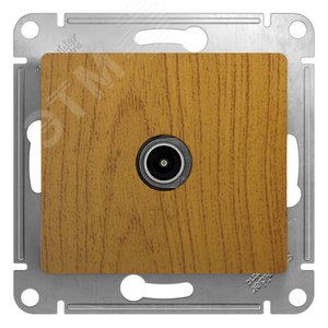 Розетка GLOSSA GSL000591 TV, механизм, дуб