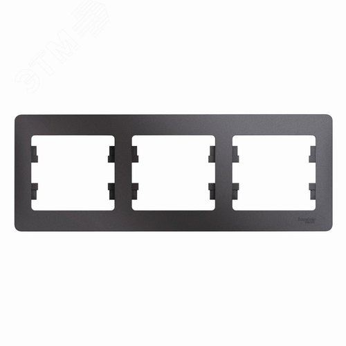 Рамка GLOSSA GSL001303 3пост графит