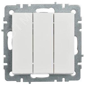 Выключатель IEK BRITE 3кл белый
