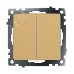 Выключатель STEKKER GLS10-7102-08 2кл золото, (механизм) серия КАТРИН