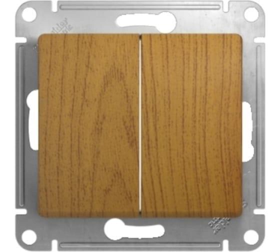 Переключатель GLOSSA GSL000565 2кл, механизм, дуб