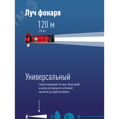 Фонарь КОСМОС KOC706Lit аккум 2Вт+5ВтCOB Li-ion18650 рабоч авто