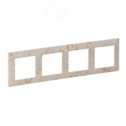 Legrand Valena-L 754114 рамка 4-поста Ампир бежевый