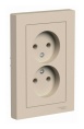 Розетка AtlasDesign ATN001220 2ая б/з песочный, механизм