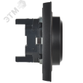 Розетка IEK BRITE 2-ная c/з черный