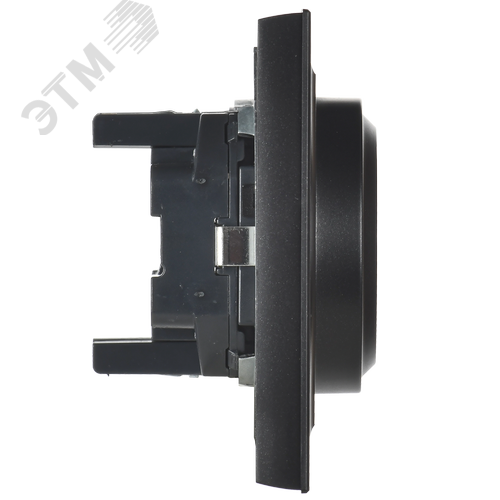 Розетка IEK BRITE 2-ная c/з черный