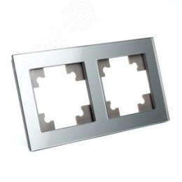 Рамка STEKKER GFR00-7002-03 2-я серебро, серия КАТРИН