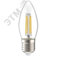 Лампа IEK LED7 7W С37 E27 3000K свеча филамент прозрачный