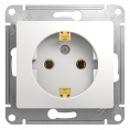 Розетка GLOSSA GSL000143 с/з в рамку белый