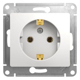 Розетка GLOSSA GSL000143 с/з в рамку белый