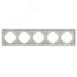 Рамка STEKKER PFR00-7005-03 5-я СЕРЕБРО пластик, серия КАТРИН
