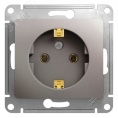 Розетка GLOSSA GSL001243 1-ая с/з платина
