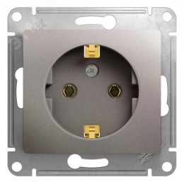 Розетка GLOSSA GSL001243 1-ая с/з платина