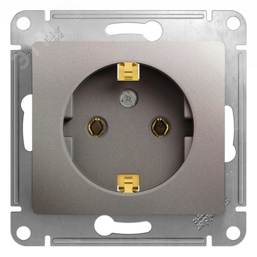 Розетка GLOSSA GSL001243 1-ая с/з платина