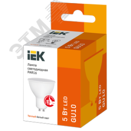 Лампа IEK LED5 GU10 5W 3000K 
