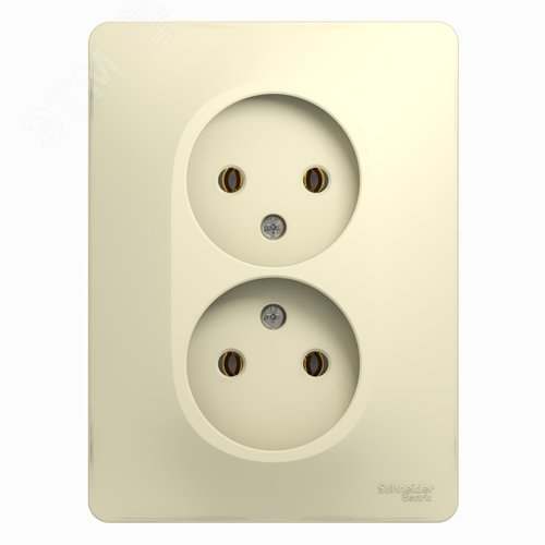 Розетка GLOSSA GSL000220 2-ая б/з бежевый