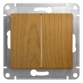 Переключатель GLOSSA GSL000565 2кл, механизм, дуб