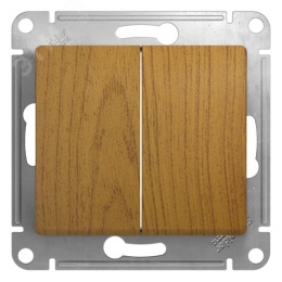 Переключатель GLOSSA GSL000565 2кл, механизм, дуб