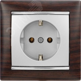 Legrand Valena 770120 Розетка 1ая с/з нем.стд. алюм.