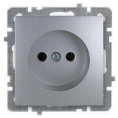 Розетка NILSON 24130415 СУ б/з 1мест. серебро