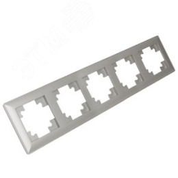 Рамка STEKKER PFR00-7005-03 5-я СЕРЕБРО пластик, серия КАТРИН