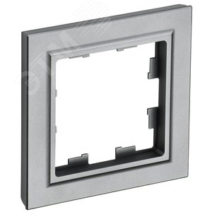 Рамка IEK BRITE 1пост сталь