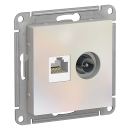 Розетка AtlasDesign ATN000489 TV+RG45 жемчуг