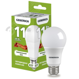 Лампа GENERICA LED11 11W E27 4000K 