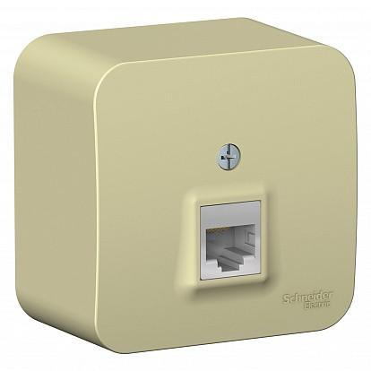 Розетка BLANCA BLNIA045007 RJ45 бежевая, наружная