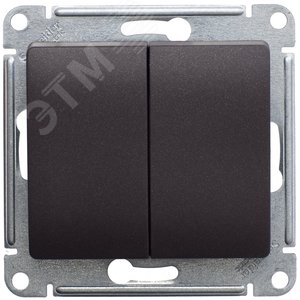 Переключатель GLOSSA GSL000865 2кл. в рамку шоколад