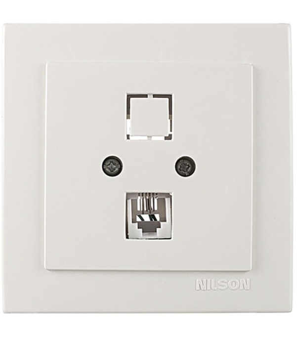 Розетка NILSON 24121040 СУ телефон 1мест. крем 