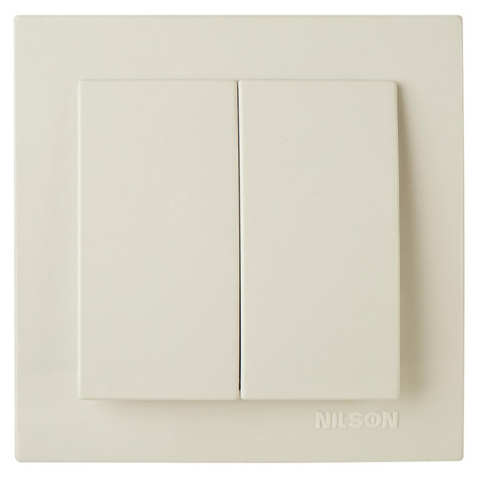 Выключатель NILSON 24121003 СУ 2кл. крем