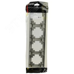 Рамка STEKKER PFR00-7004-06 4-я графит пластик, серия КАТРИН