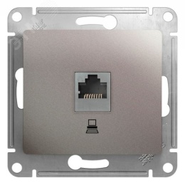 Розетка GLOSSA GSL001281К RJ45