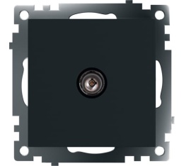 Розетка TV STEKKER GLS00-7108-05 черная, (механизм) серия КАТРИН