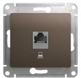 Розетка GLOSSA GSL000881K RG45 компьютерная в рамку шоколад