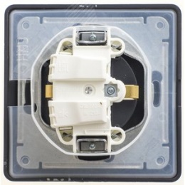 Розетка GLOSSA GSL000848 c/з с крышкой шоколад