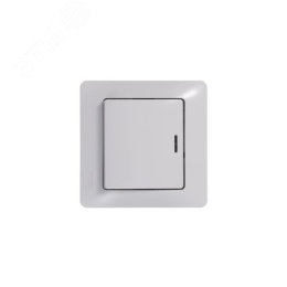 Переключатель GLOSSA GSL000163 1кл.с подсветкой в рамку белый