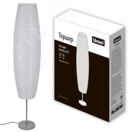 Торшер UNIEL UML-T410 2*Е27 2*60W  БЕЛЫЙ