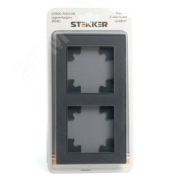 Рамка STEKKER GFR00-7002-06 2-я графит, серия КАТРИН