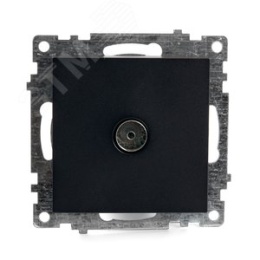 Розетка TV STEKKER GLS00-7108-05 черная, (механизм) серия КАТРИН