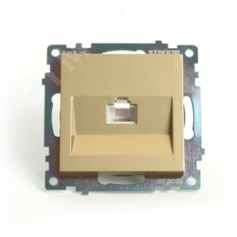 Розетка RJ-45 STEKKER GLS00-7107-08 золото, (механизм) серия КАТРИН